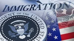 Presidential seal beside the word Immigration