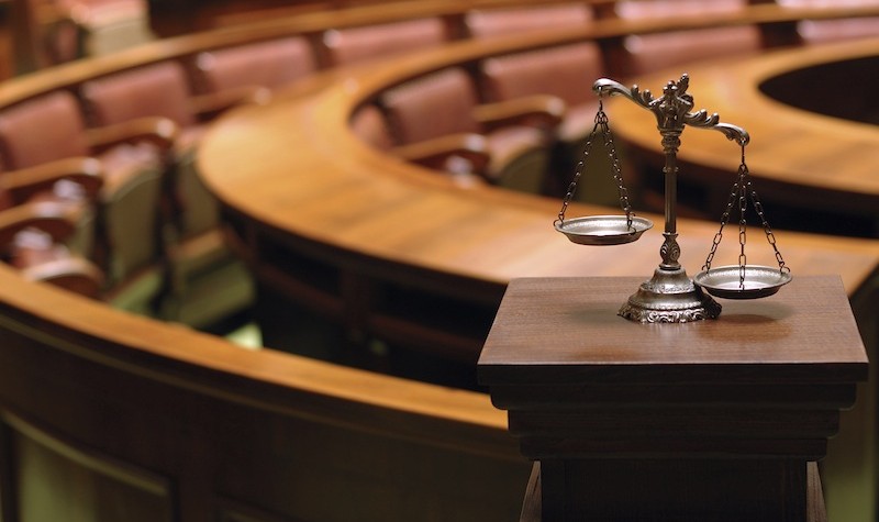 Bronze scales of justice